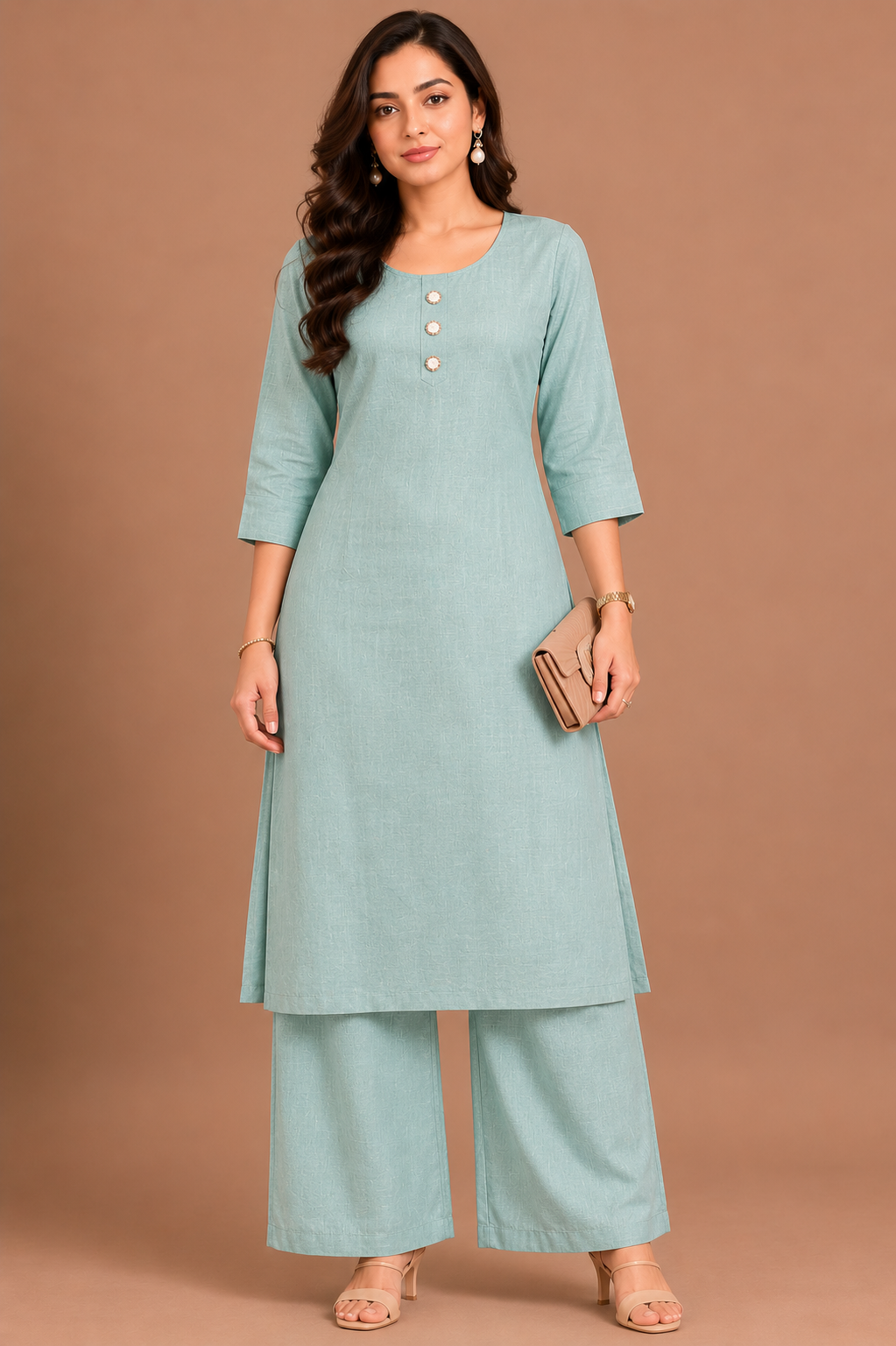 Pastel Mint Green Co-Ord Set for Women