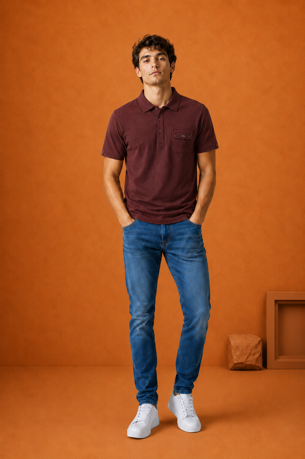 C'LAI Men's Premium Polo T-Shirt – Wine Maroon