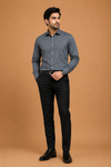 Men’s Slate Grey Checked Formal Shirt