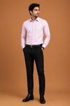 Men’s Light Pink Checks Premium Formal Shirt