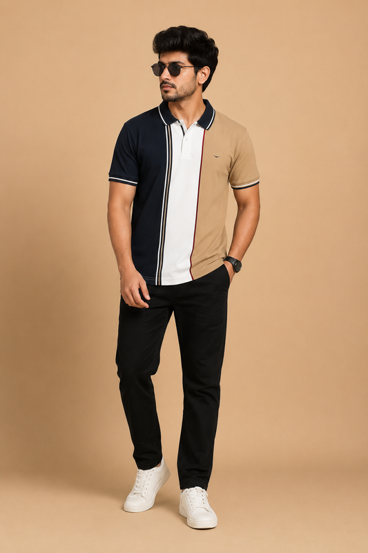 Color Block Premium Polo T-Shirt for Men