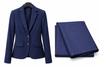 Navy Blue Matty  Women’s Blazer With Unstitched Trouser Fabric