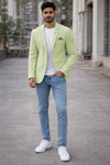 Men’s Mint Green Slim-Fit Party  Blazer