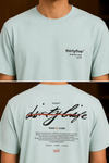 Men’s Ice Blue Typography Oversized T-Shirt