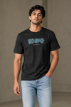 Men’s Black Graphic Print Round-Neck T-Shirt