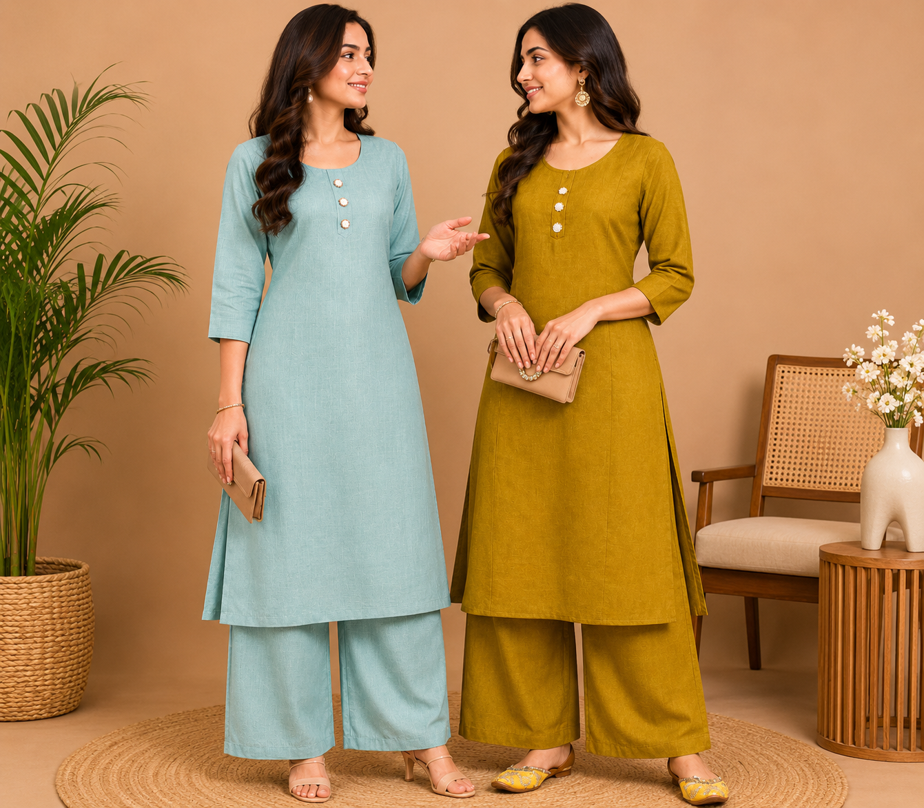 Pastel Mint Green Co-Ord Set for Women