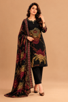 Elegant Taupe Floral Printed Kurta Pant & Dupatta Set for Women