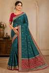 Maroon Silk Saree with Elegant Zari Border & Designer Pallu