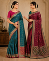 Maroon Silk Saree with Elegant Zari Border & Designer Pallu