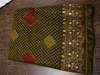 Olive Green Royal Bandhani Saree with Designer Pallu