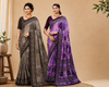 Lavender Elegance Printed Saree