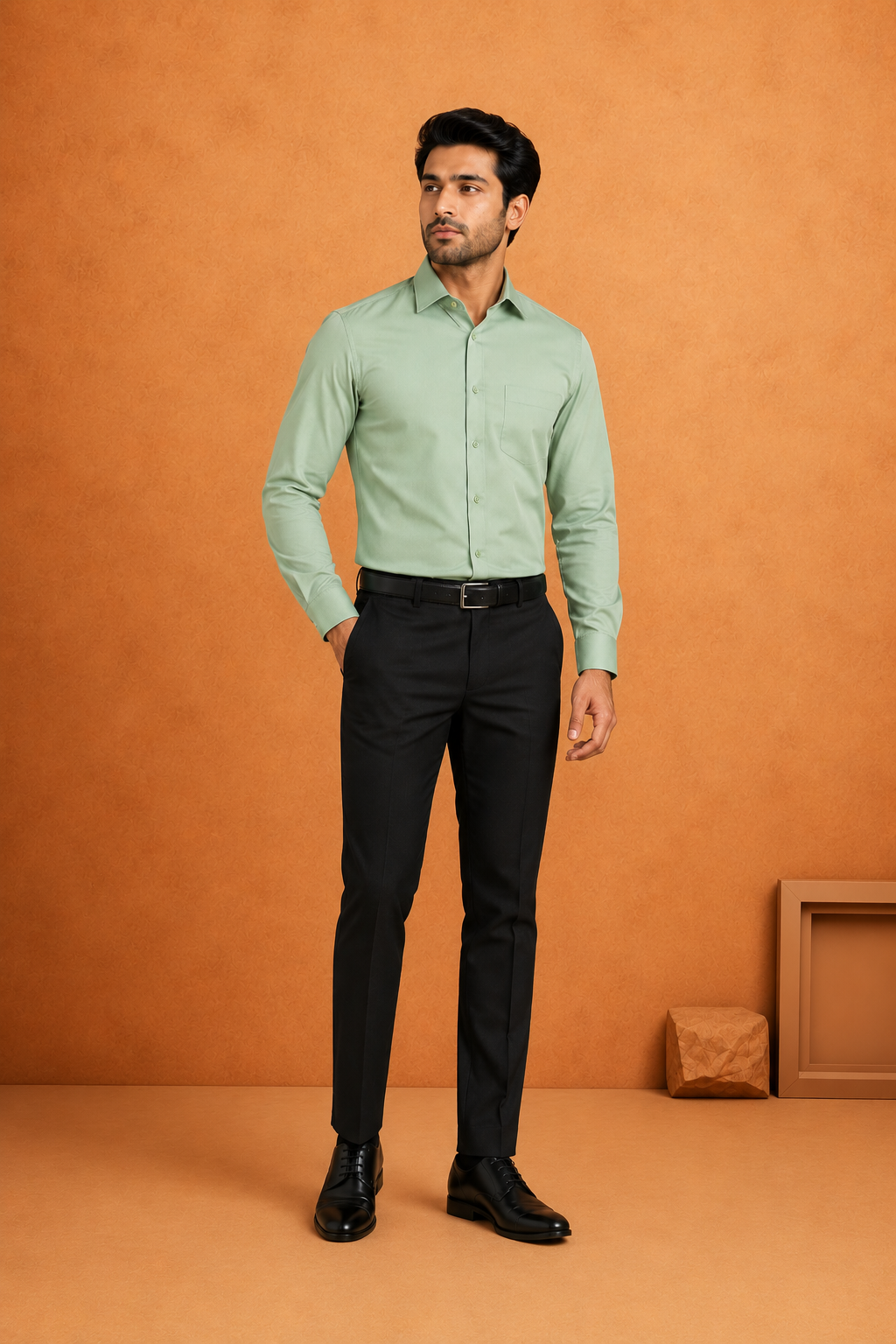 Sky Blue Formal Full Sleeve Shirt for Men