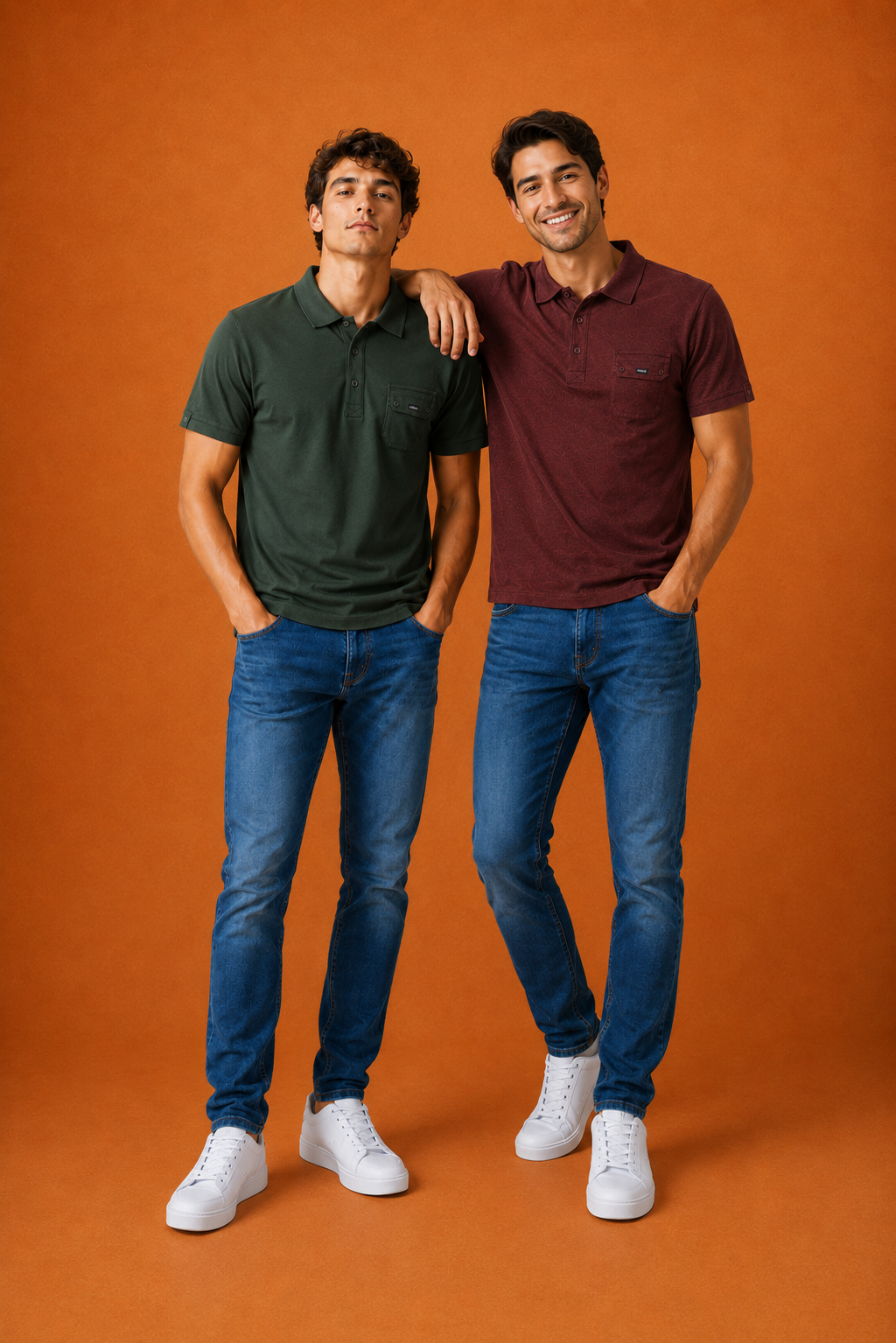 C'LAI Men's Premium Polo T-Shirt – Wine Maroon