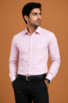 Men’s Light Pink Checks Premium Formal Shirt