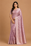 Sky Blue Silver Zari Woven Banarasi Silk Saree