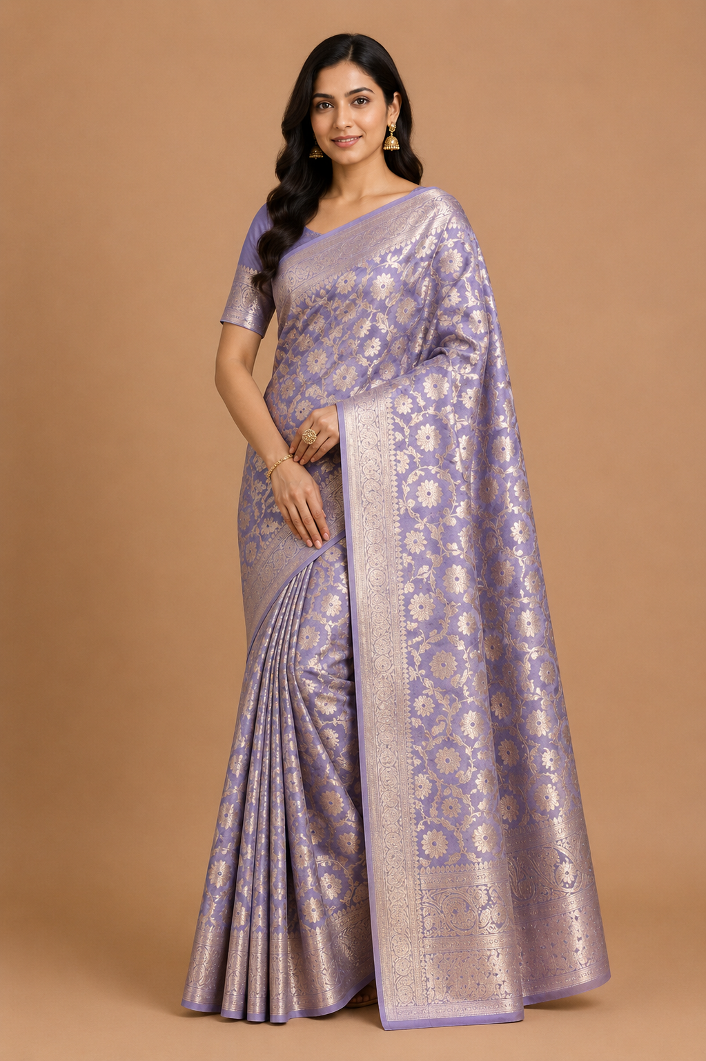 Sky Blue Silver Zari Woven Banarasi Silk Saree