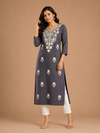 Women’s Mustard Yellow Floral Printed Straight Kurti