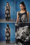 Indigo Blue Geometric Printed Sleeveless Kurta with Wide-Leg Palazzo Set