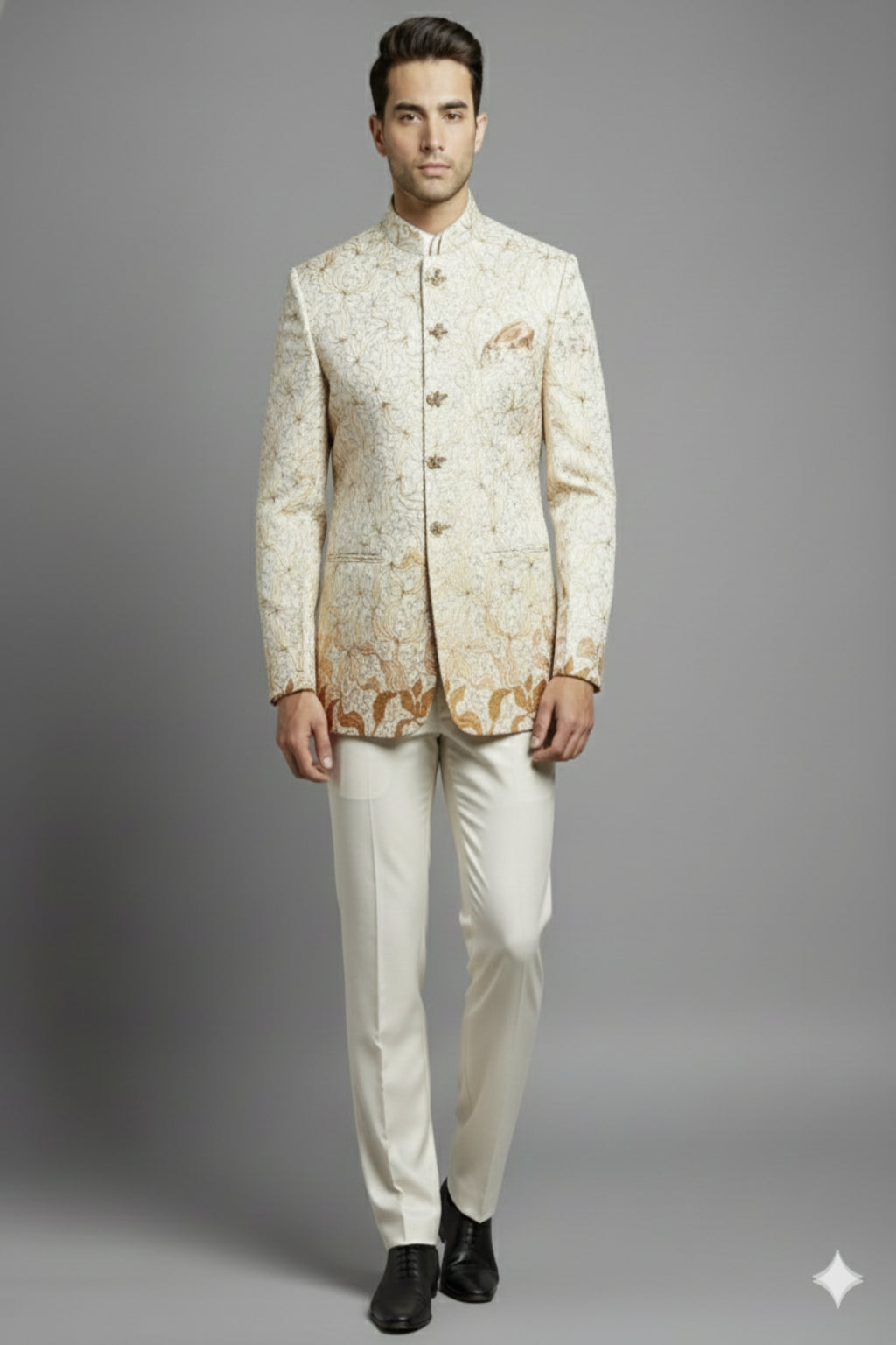 Designer Stitched Suit & Unstitched Pant Set