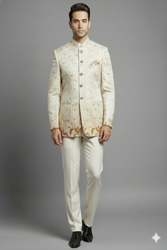 Designer Stitched Suit & Unstitched Pant Set