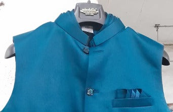 Royal Teal Ethnic Nehru Jacket