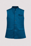 Royal Teal Ethnic Nehru Jacket