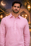Men’s Pink Solid Only Namazi Kurta