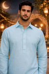 Men’s Sky Blue Solid Only Namazi Kurta
