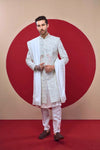 The Signature Collection - White Embroidered Sherwani