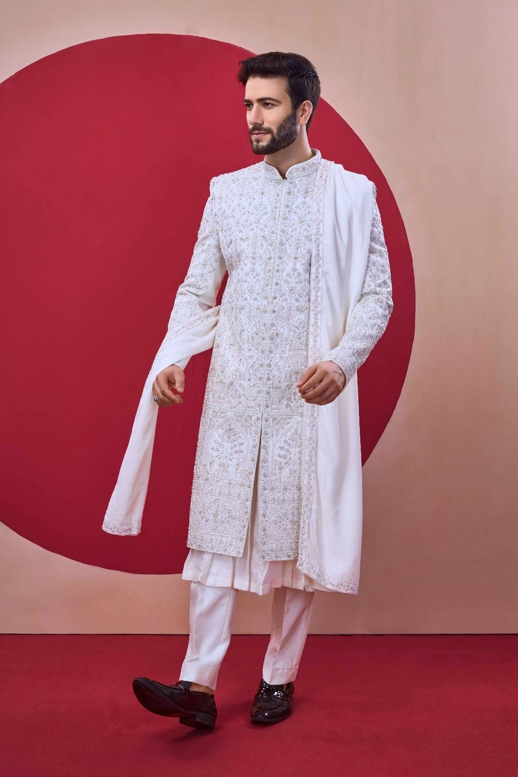 The Signature Collection - Embroidered Sherwani with Dupatta