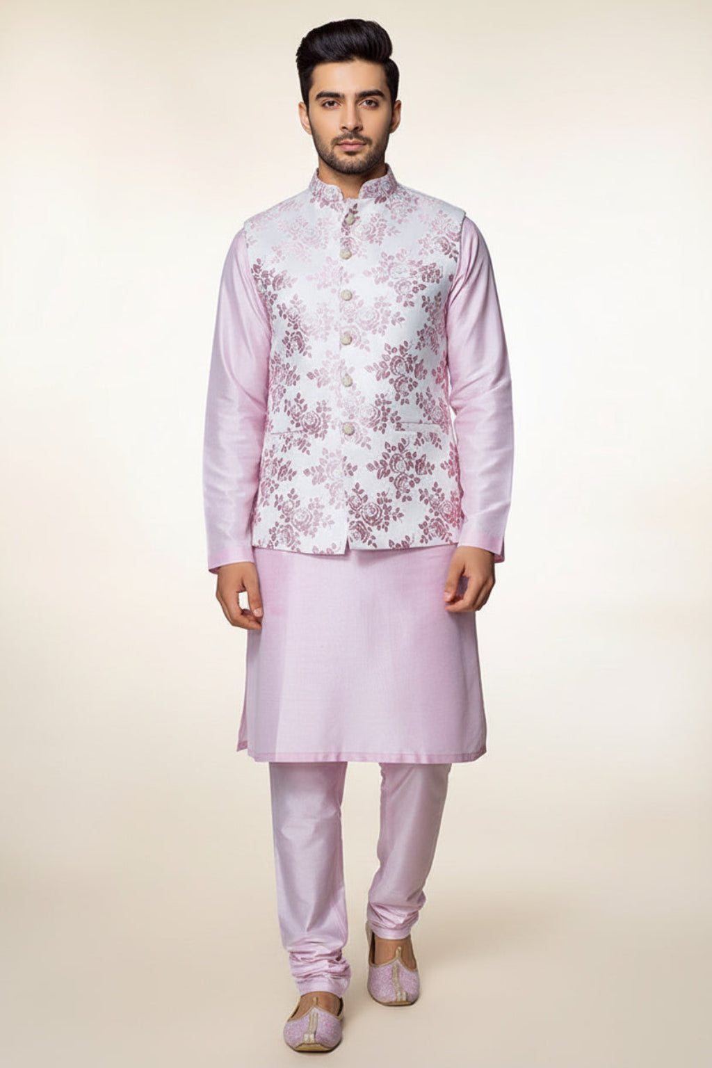 Kurta Pajama Set with a Nehru Jacket