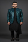 Premium Teal Sequin Indo-Western for Sangeet & Cocktail