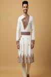 Ivory Embroidered Peshwai Set