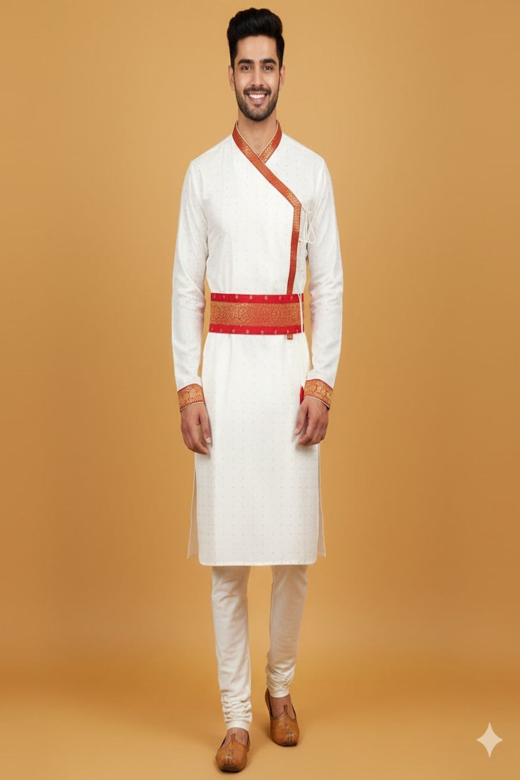 Ivory Groom Peshwai Wear