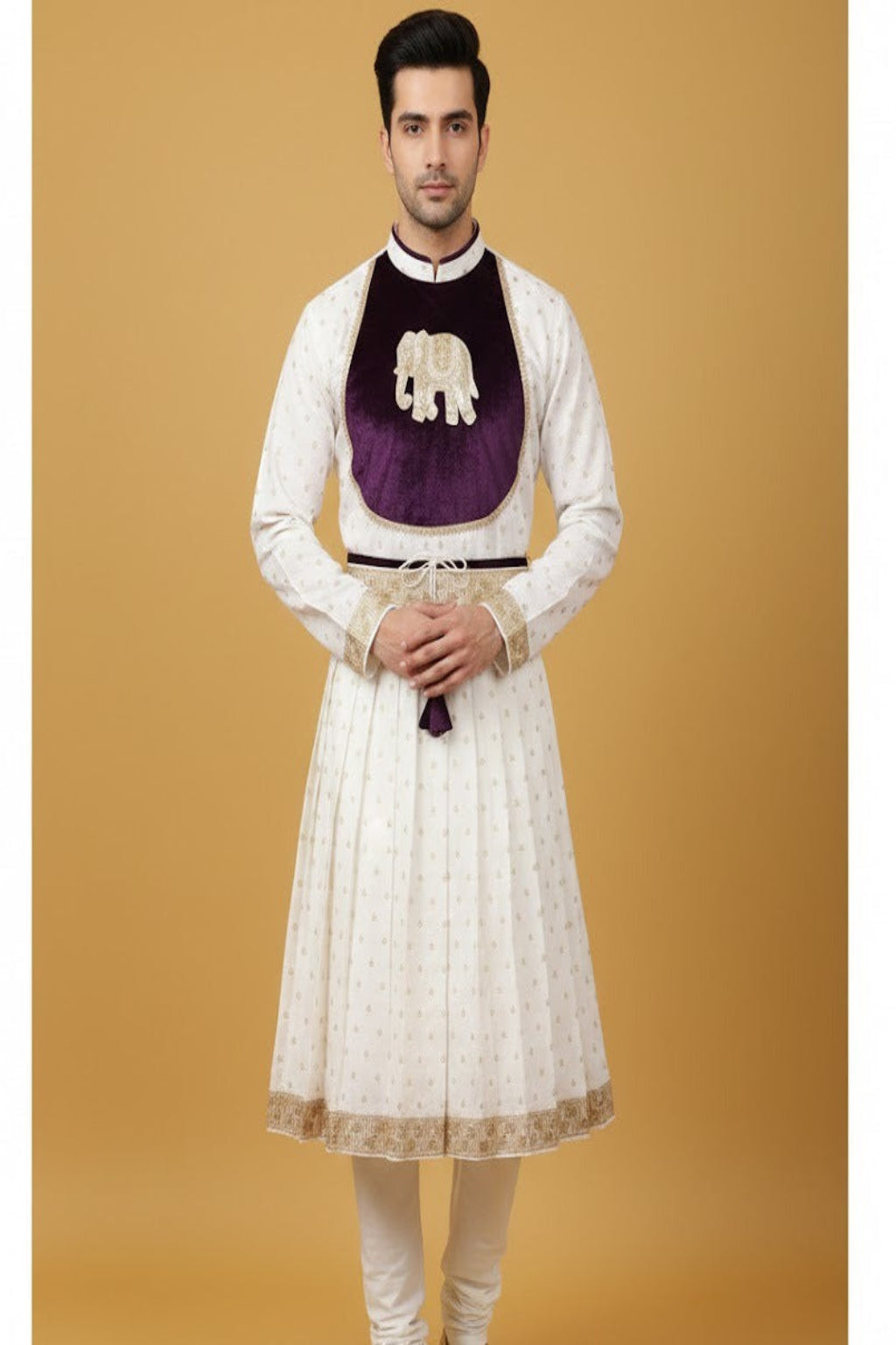 Elephant Motif Peshwai Outfit