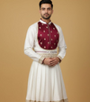 Maroon Yoke Peshwai Outfit