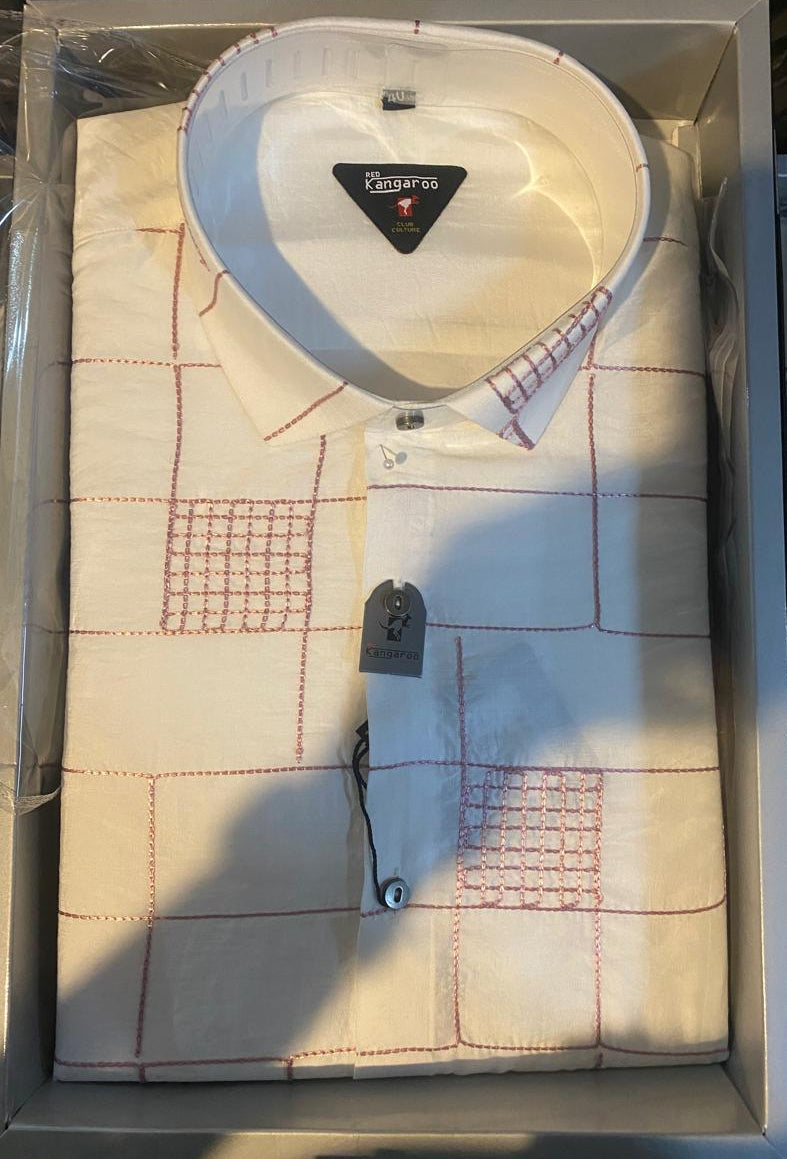 Men’s Premium Off-White Designer Party Wear Shirt