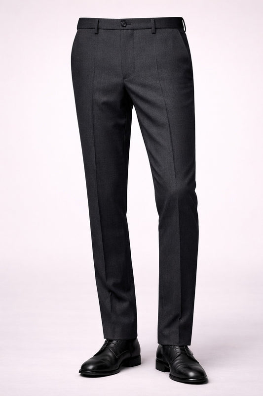 Premium Matty Fabric Corporate Formal Trousers Slim Fit Office Uniform Pants