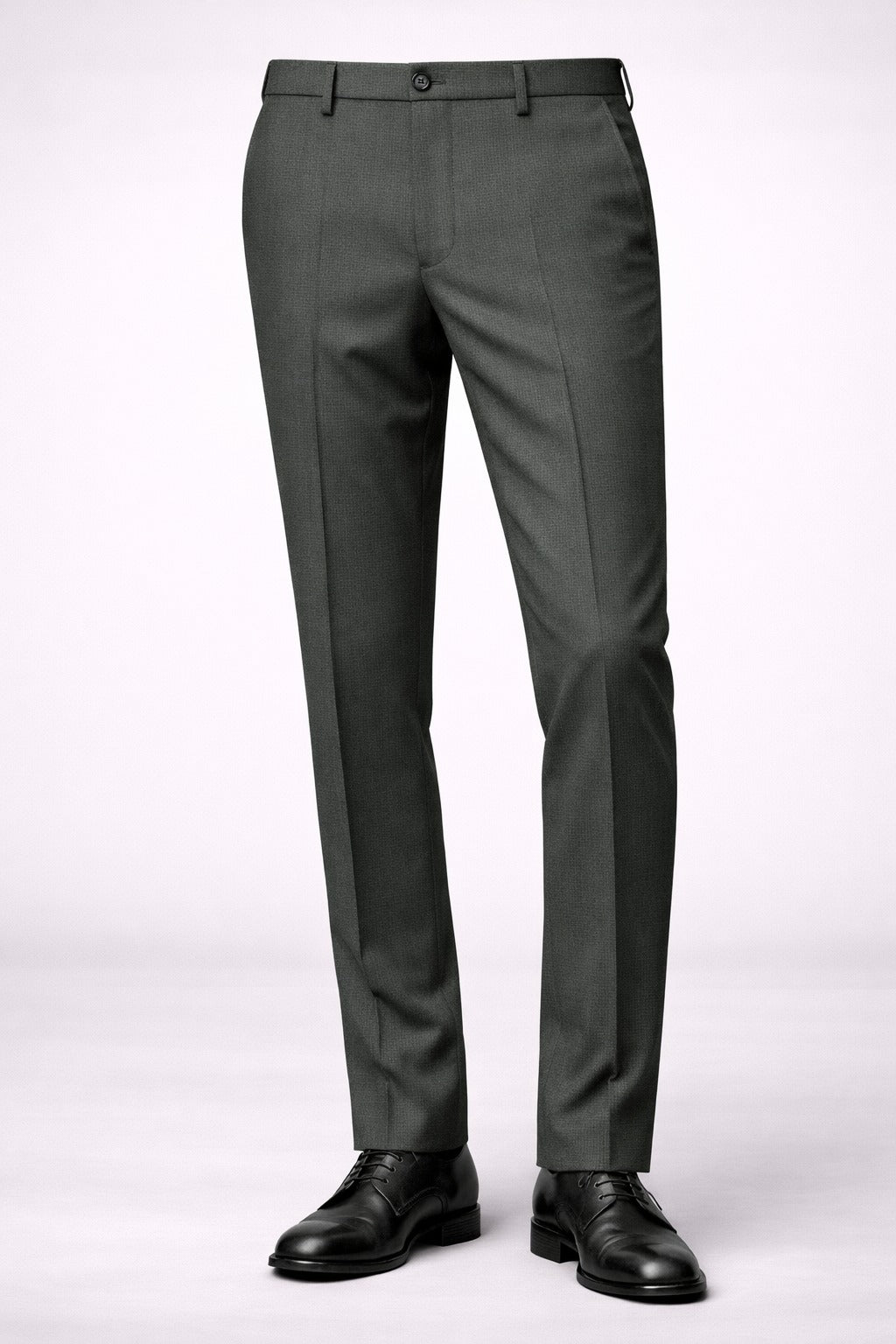 Premium Matty Fabric Corporate Formal Trousers Slim Fit Office Uniform Pants