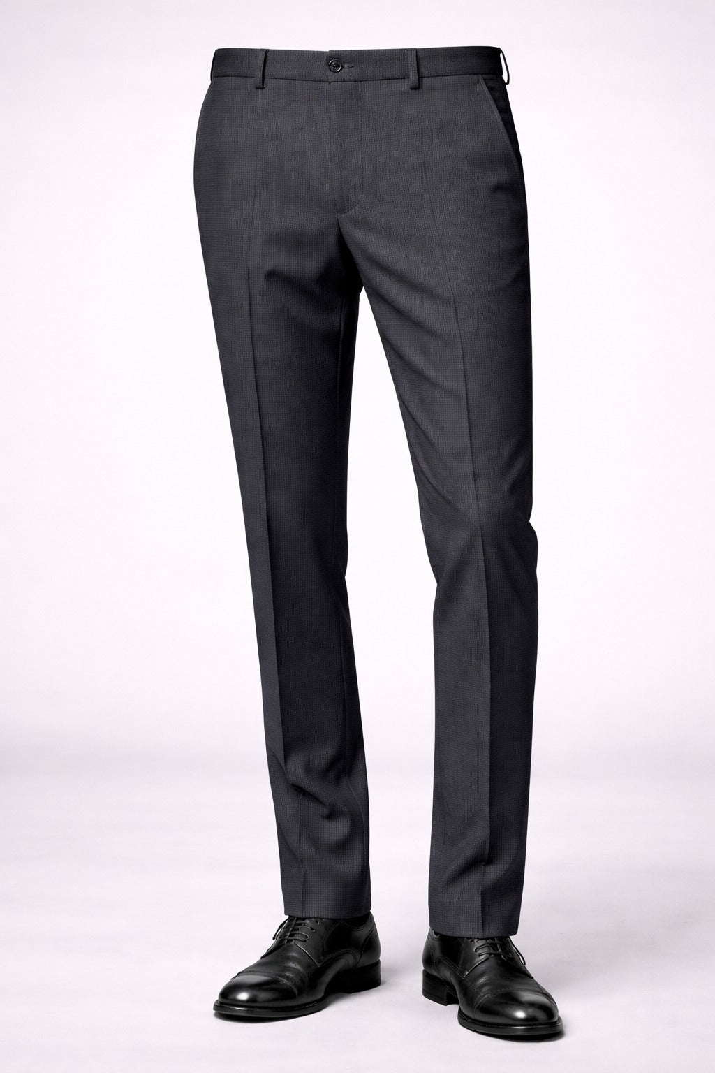 Premium Matty Fabric Corporate Formal Trousers Slim Fit Office Uniform Pants