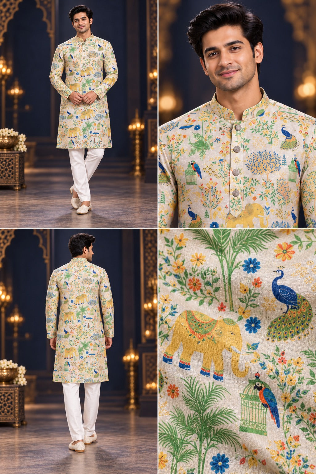 Royal Heritage Printed Kurta Only