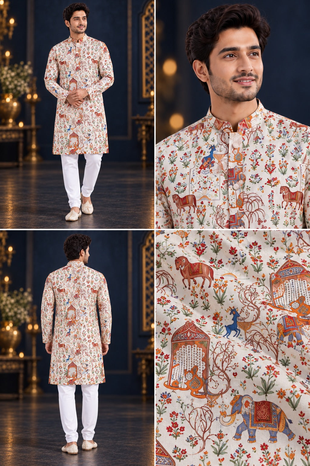 Heritage Story Print Kurta Only