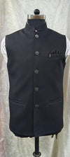Men Black Solid Bundi Jacket