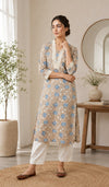 Women Floral Printed Straight Kurti