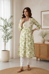 Women Floral Printed Straight Kurti