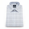 Elegant White Checked Formal Shirt for Men