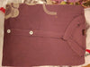 Maroon Floral Printed Cotton Blend Co-Ord Set for Women