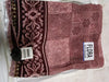 Dusty Rose Printed Saree with Deep Wine Border