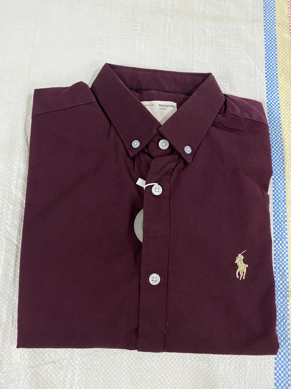 Wine Casual Full Sleeve Shirt for Men