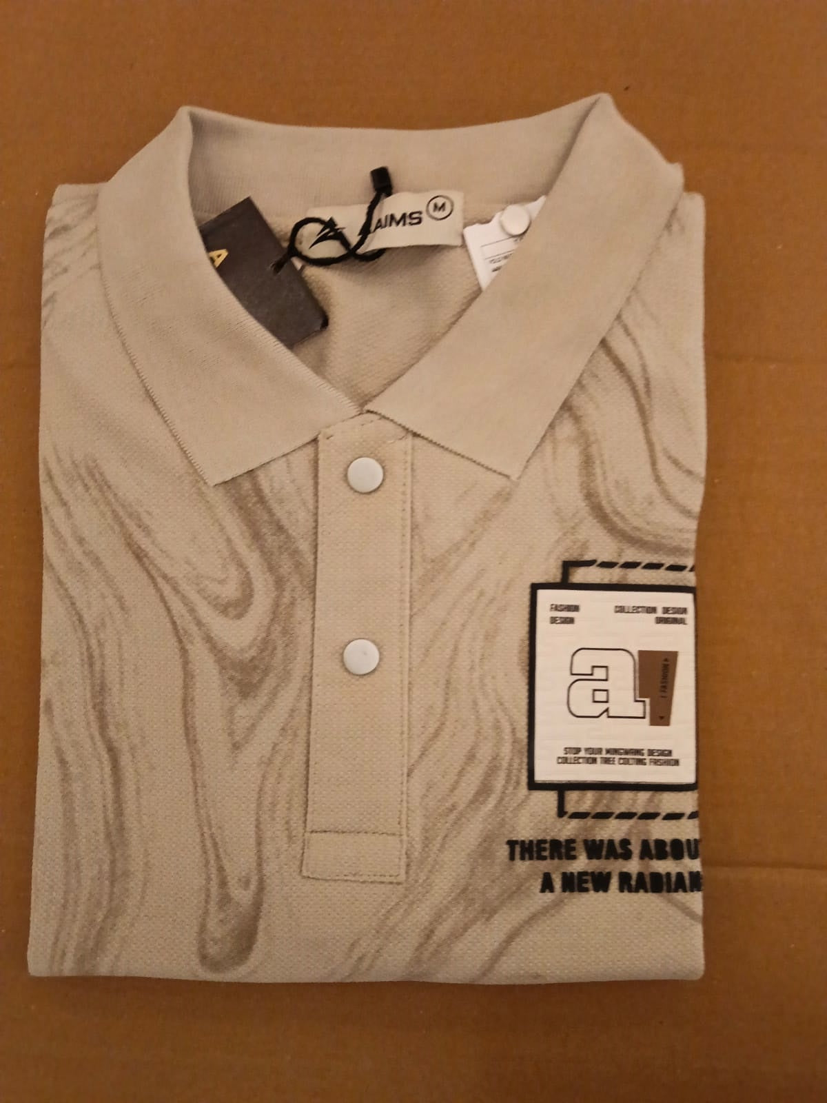AAIMS Men's Sky Blue Polo T-Shirt